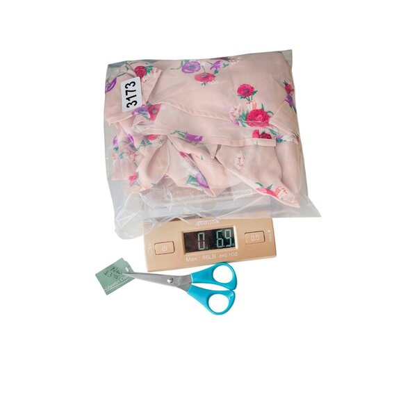 Express Womens Floral Portofino Shirt Slim Fit Pink Polyester Size S - Picture 6 of 6